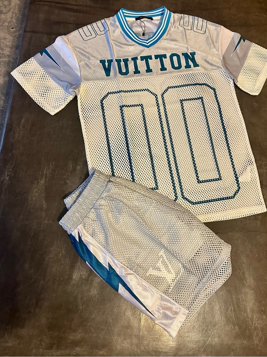 No brand Pants - LV White and blue mesh set